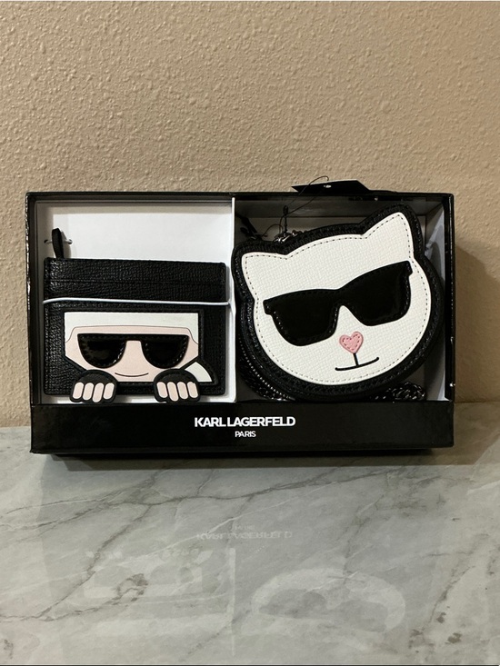 Karl Lagerfeld Handbags - Karl Lagerfeld Karl Black Card Holder & Black & White Cat Coin Purse.